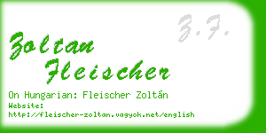 zoltan fleischer business card