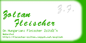 zoltan fleischer business card